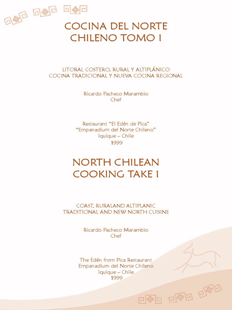 Cocina Del Norte Chile Tomo 1 | PDF | Cocina | Alimentos
