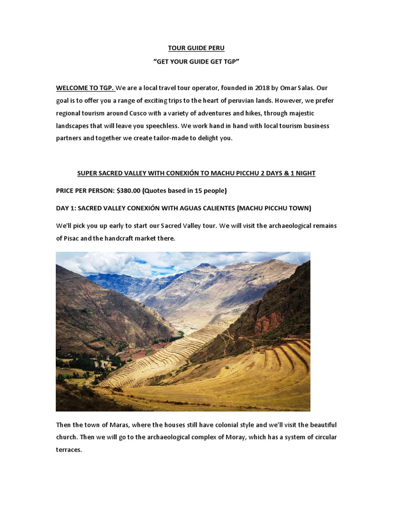 Super Sacred Valley Mapi | PDF | Machu Picchu | Services (Economics), image size:768x1024