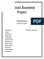 Critical Analysis Paper PDF