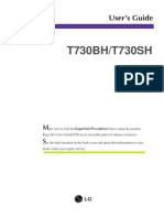 LG Flatron T730BH/T730SH Datasheet