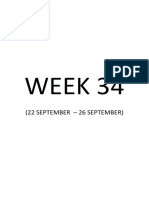 Week 34: (22 September - 26 September)