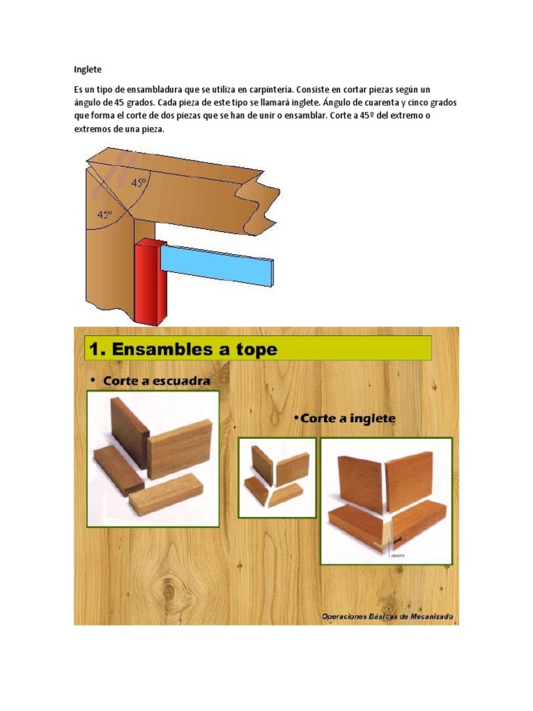 ESCUADRA DE MADERA 45º