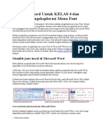 Microsoft Word Untuk KELAS 4 Dan Pemula: Mengeksplorasi Menu Font