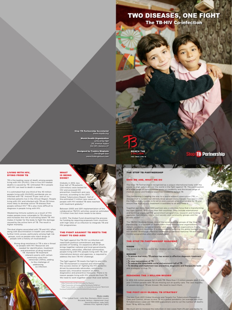 Stop TB Partnership TB and HIV Flier | PDF | Tuberculosis | Hiv/Aids