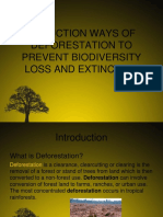 Reduction Ways of Deforestation To Prevent Biodiversity Loss and Extinction