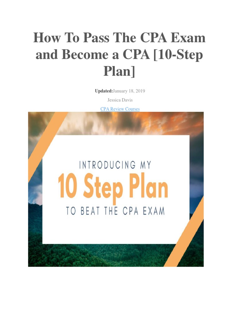 CPA Exam Study Plan Guide | PDF | Uniform Certified Public Accountant ...