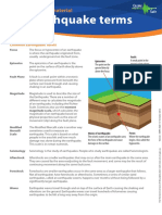 Earthquake Terms: Support Material