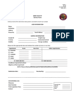 NMR Facility Service Form: User Information