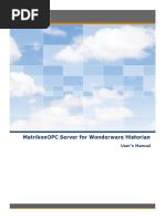 MatrikonOPC Server for Wonderware Historian User Manual