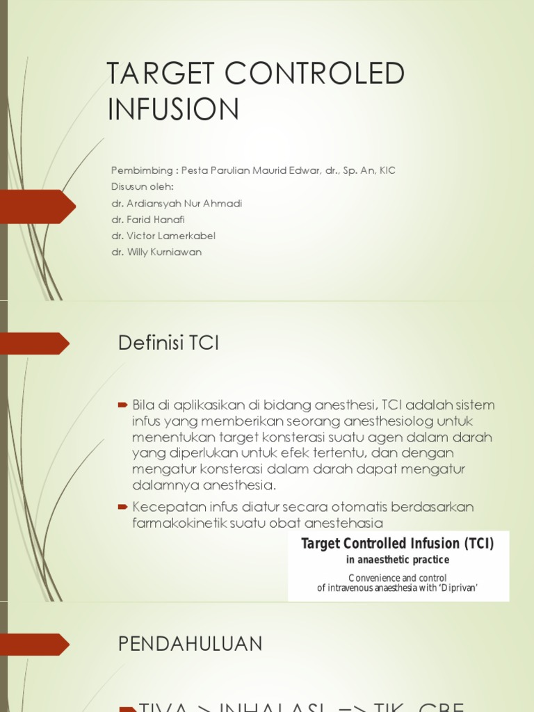 Target Controled Infusion | PDF | Pengembangan Diri