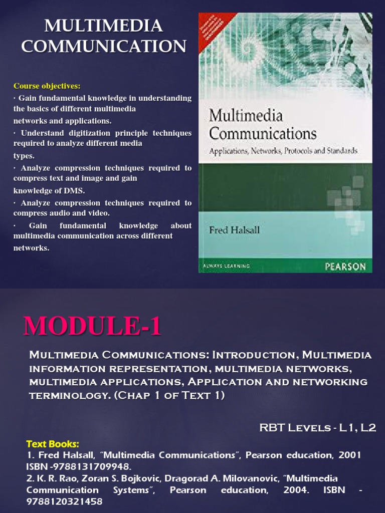 Multimedia Communication Course Overview | PDF