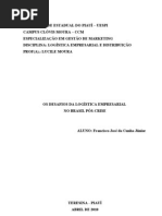OS DESAFIOS DA LOGÍSTICA EMPRESARIAL  NO BRASIL PÓS-CRISE