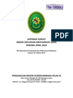 Laporan Survey IKM April 2018