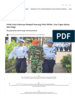 Inilah Suka Dukanya Menjadi Seorang Polisi Militer, Dua Tugas Dalam Satu Raga - Boombastis - Com - Portal Berita Unik - Viral - Aneh Terbaru Indonesia