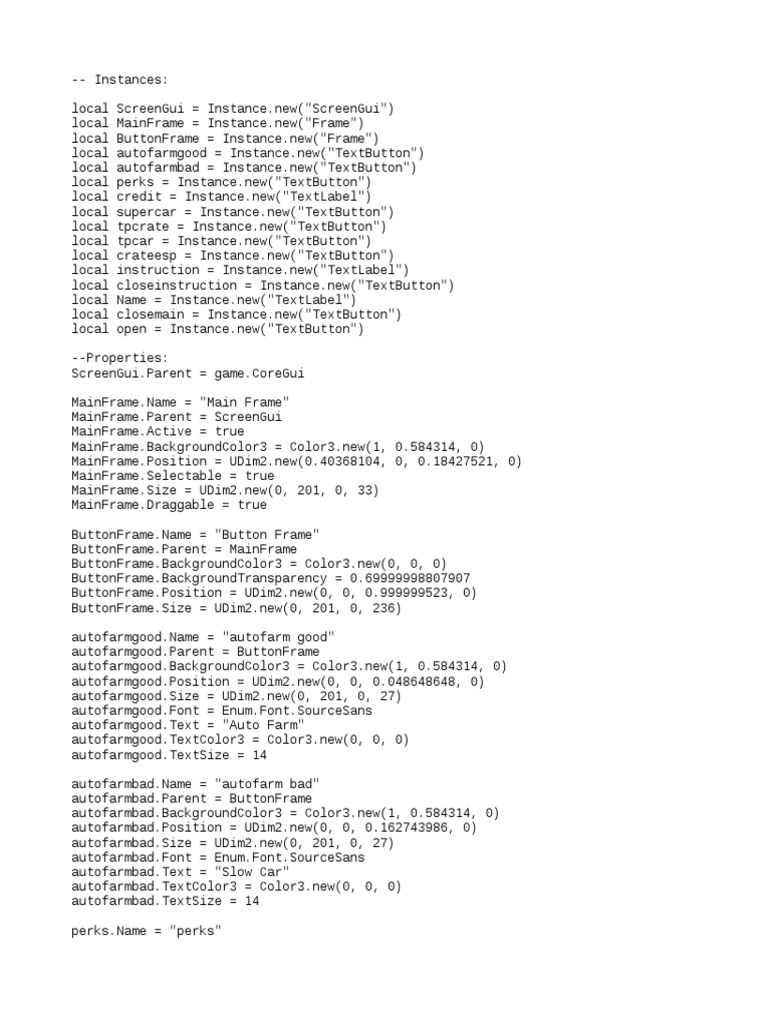 Vehicle Simulator GUI Script PDF Sports Cars Car