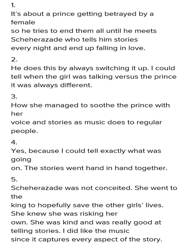 What Is The Story of Scheherazade About Where Does The Story Take Place