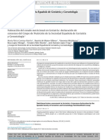 Valoración Del Estado Nutricional en Geriatría