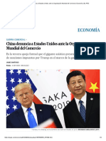 China Denuncia A Estados Unidos Ante La Organización Mundial Del Comercio - Economía - EL PAÍS
