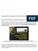 Mengatasi Initial Ink Charging Is Not Complete Pada Printer Epson L120