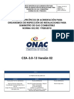 CEA-3.0-13_OIN_Instalaciones_Suministro_Gas_v2 CRITERIOS ESPECIFICOS DE ACREDITACIÓN.pdf