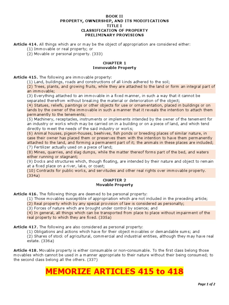 Property Classification and Ownership Rights | PDF | Eminent Domain ...
