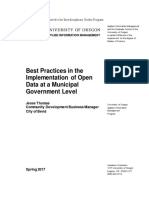 Best practices for implementing open data at the municipal level