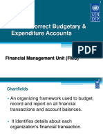 Use of Correct Budgetary and Expenditure Accounts