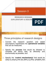 Session-3: Research Designs: Exploratory & Descriptive