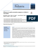 Efficacy of A Public Promotion Program On Children's Oral Health