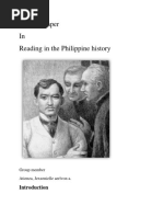 Position Paper in Reading in The Philippine History: Group Member Atienza, Jexzenielle Aerlvon A