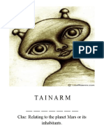 Tainarm - : Clue: Relating To The Planet Mars or Its Inhabitants