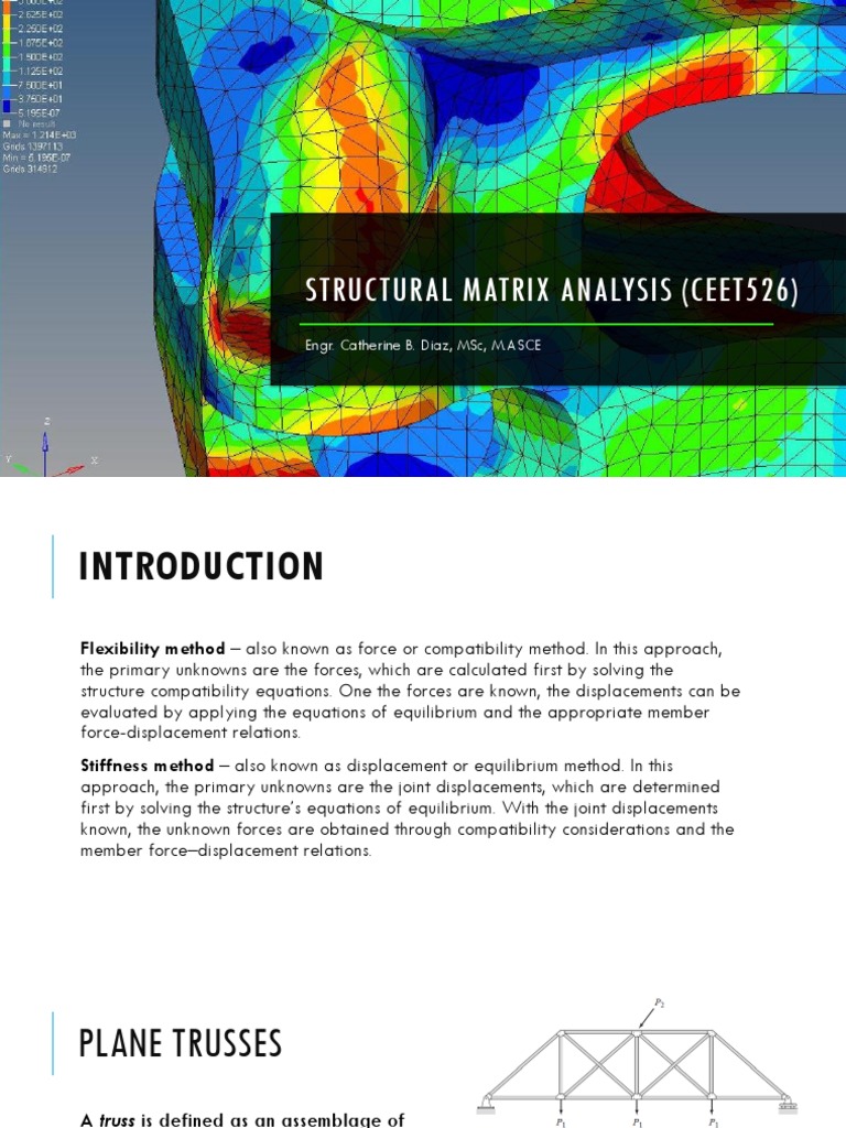 Structural Matrix Analysis Overview | PDF | Truss | Beam (Structure)