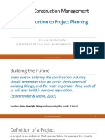Introduction To Project Planning