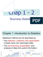 Chap 1 - 2: Business Statistics