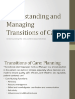 Lecture #8 Understanding and Managing Transitions of Care