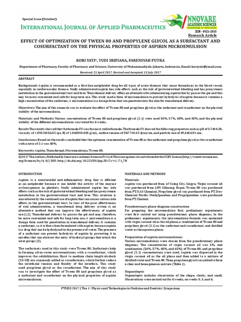 Jurnal PDF Aspirin Chemical Substances