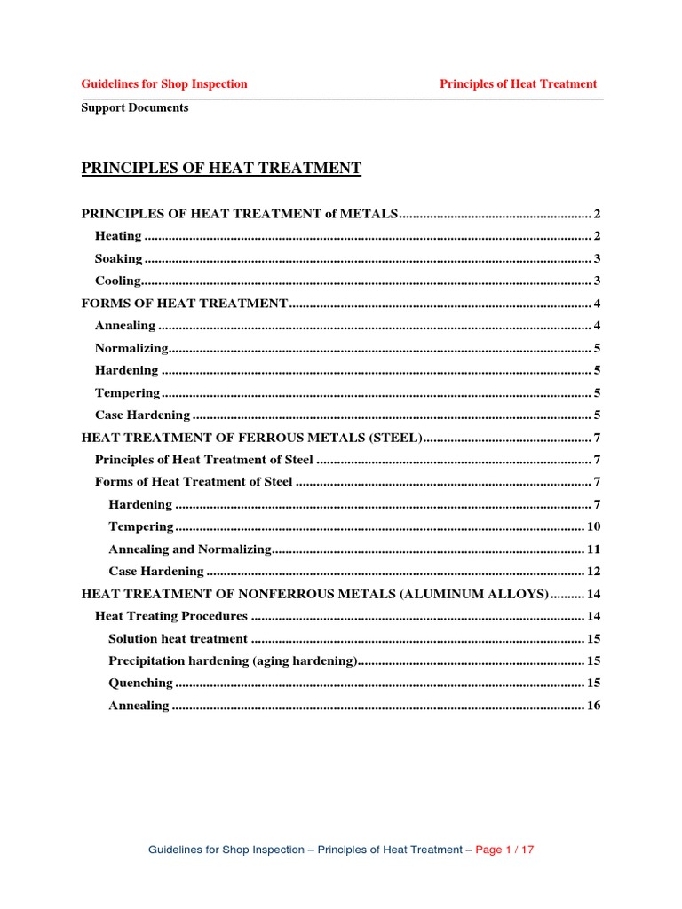 Principles of Heat Treatment Explained | PDF | Heat Treating ...
