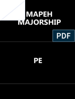 Mapeh Majorship Pe 3