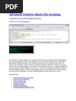 Advanced Windows Batch File Scripting