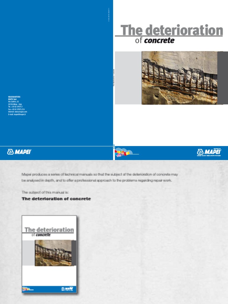 Concrete Deterioration - GB PDF | PDF | Chloride | Corrosion