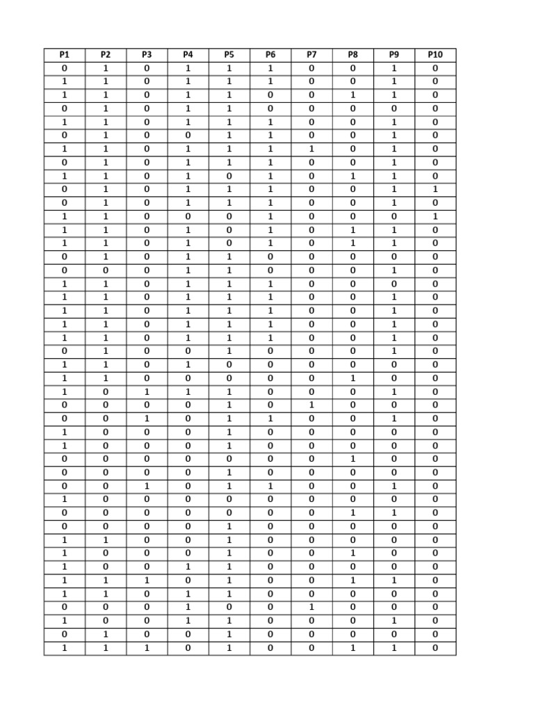 Data Analysis of Binary Sequences | PDF