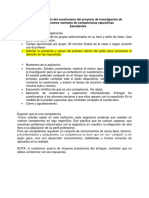 Guía de Aplicación Del Cuestionario Del Proyecto de Investigación de Representaciones Mentales de Competencias Específicas Estudiantes