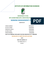 Banking Management System: Al-Ameen Institute of Information Sciences