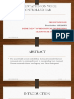 Presentation On Voice Controlled Car: Presentation by Department of Mechanical Engineering MLR Instiute of Technology