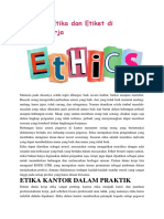 Mengenal Etika Dan Etiket Di Tempat Kerja