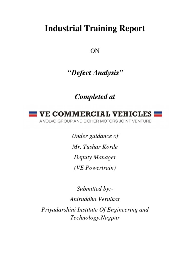 Internship Project Report 1 PDF Piston Vehicle Parts