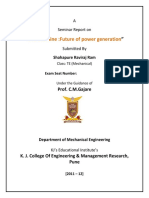 Microturbine:Future of Power Generation: Prof. C.M.Gajare