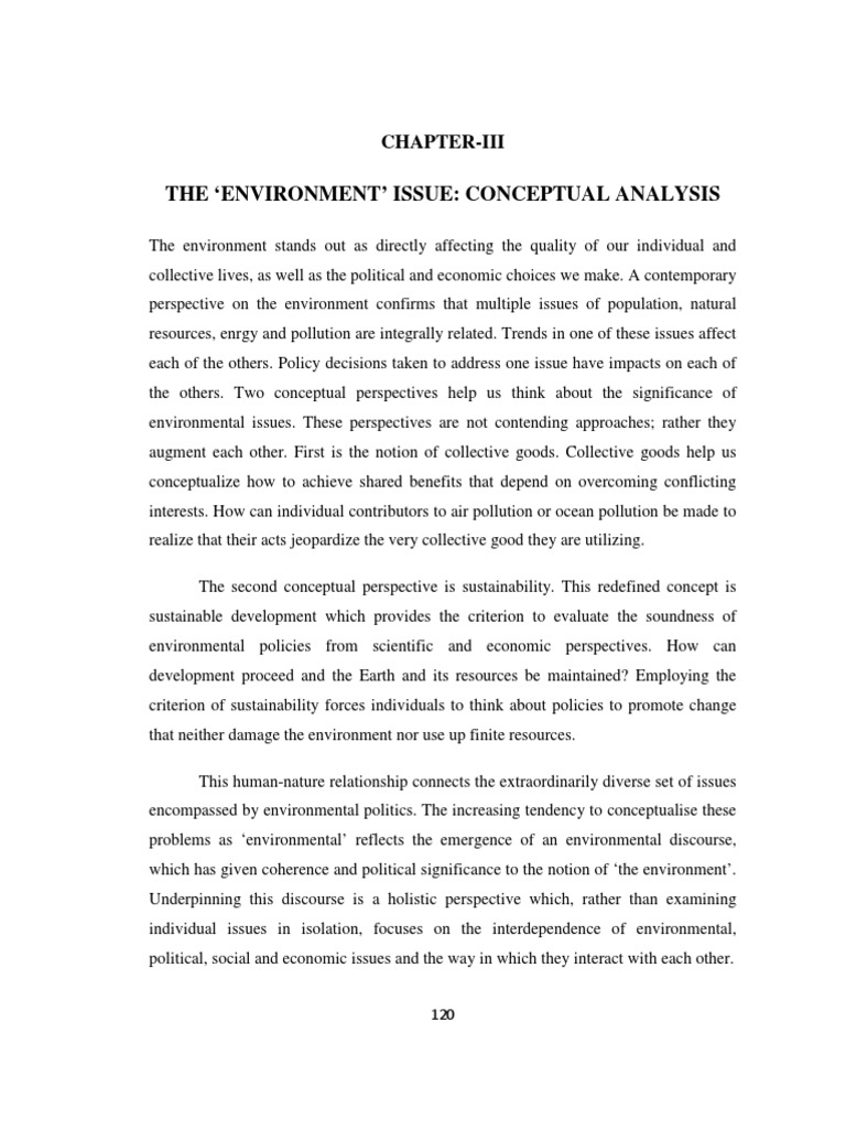 Conceptual Analysis of Environmental Issues | PDF | Sustainability ...