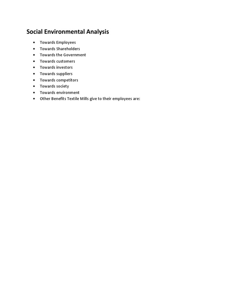 Environmental Analysis | PDF