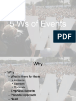 5 Ws of Events